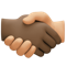 Handshake- Dark Skin Tone- Medium-Light Skin Tone emoji on Facebook